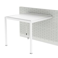 Pergolux Wall-Mounted Pergola White 4x3x2.5m