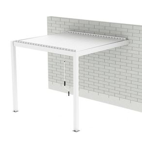 Pergolux Wall-Mounted Pergola White 4x3x2.5m