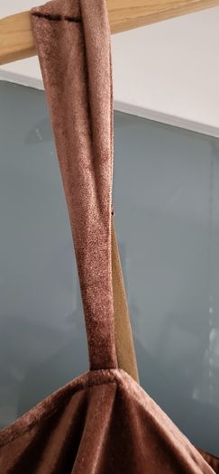 SAINT GENIES brown velour side slit dress Sz 12UK - Bnwt