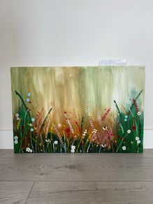 Wildflowers abstract painting