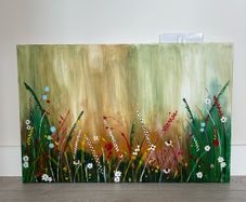 Wildflowers abstract painting