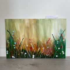 Wildflowers abstract painting