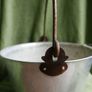 Vintage Aluminium Metal Handled Cooking Pot , Rustic Jam Pan Farmhouse Decor Image 9