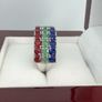 Silver Harry Ivens Multi Gemstone Band  A Masterpiece of Color Image 9