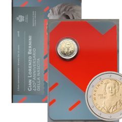 San Marino 2 Euro Base Metals Uncirculated Coin 2018 - 420th anniversary of the birth of Gian Lorenzo Bernini - 2 Euro Commemorative Coin