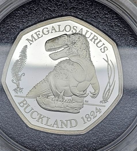 Royal Mint 2020 50p Silver Proof Dinosauria Collection Magalozaurus