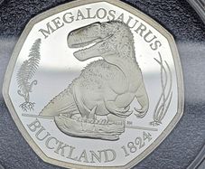 Royal Mint 2020 50p Silver Proof Dinosauria Collection Magalozaurus
