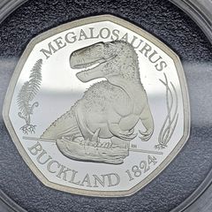 Royal Mint 2020 50p Silver Proof Dinosauria Collection Magalozaurus