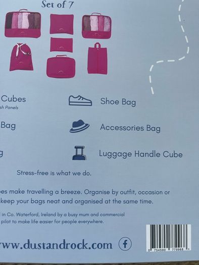Set of 7 Navy Packing Cubes