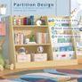 Childrens bookcase Kids Bookshelf Wooden kids Storage Book Rack for kids room,Nursery Shelf and Toy Storage Unit for Books, Bedroom, Playroom, Storage Organizer (Oak Image 4