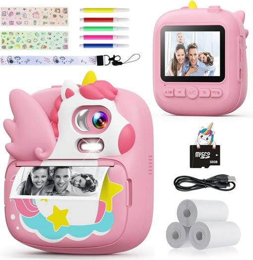 NEW SALE | Instant Camera for Kids with 32G SD Card & Print Photo Paper, 1080P HD Video Toddler Camera