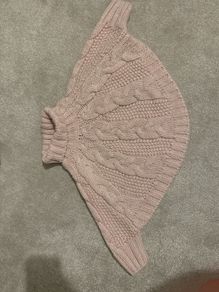 Pink baby girl poncho Next