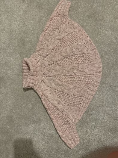 Pink baby girl poncho Next