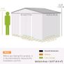 new 9 x 6ft Garden Metal Storage Shed. Outdoor Storage Tool House with Vents, Image 5