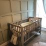 Infababy light grey sleigh cot bed Image 2
