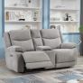 Electric Recliner 3 Piece Suite | 2 Seater with Console plus 2 Armchairs | Light Grey Image 4
