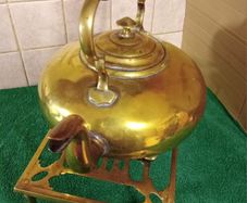 Vintage Brass Kettle & Stand