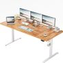 Electric Standing Desk 160 x 80 cm Height Adjustable Sit Stand Table with Easy-Glide Drawer 4 Memory Smart Pannal T-Leg Design for Stability Splice Board White Frame Surface Image 8