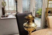 Brass duplex oil lamp . working and polished.