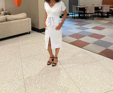 woman midi dress