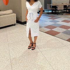 woman midi dress
