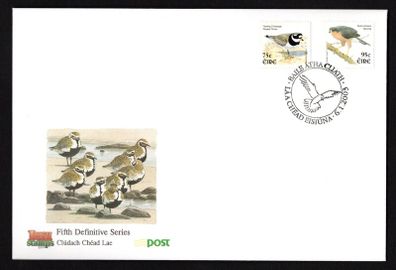 2003 Ireland Tenth Definitive Stamp Series Birds 75c, (Ringed Plover) & 95c (Sparrowhawk) An Post First Day Cover (FDC)