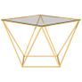 Coffee Table Gold 80x80x45 cm Stainless Steel Image 2