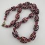 Antique Venetian Style Eyes Glass Big Beads Necklace Image 5
