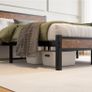 King Size Bed Frame with Wooden Headboard Bed Frames King Size Under Bed Storage Image 3