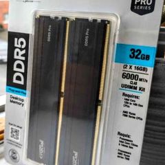 Brand New Pc Ram Crucial Pro Oc 32gb 2x16gb Ddr5 6000mhz Xmp Expo