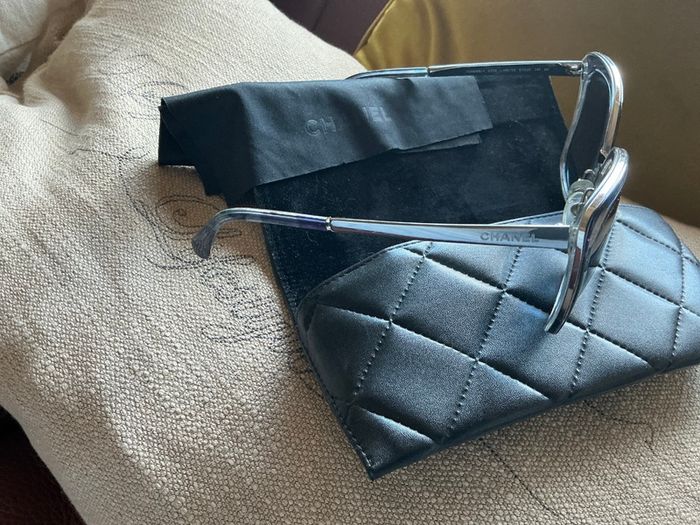 Authentic Chanel Blue Sunglasses