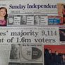 Old newspapers Independent 1995 Image 7