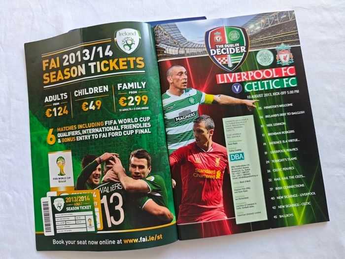 2 Liverpool FC Programmes The Dublin Decider 2013 Aviva  Everton v Liverpool Derby 2012
