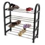 New Light Stable 4 Tier Shoe Rack Black Amazing Cabinet 8 Pairs Shoes #1257 Image 3