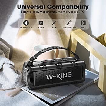 Bluetooth Speaker, 30W Portable Wireless Loud Speakers, IPX6 Waterproof Outdoor Speaker with Punchy Bass, 24H Playtime, EQ, AUX, TF Card, USB Playback -Powerful Speaker for Home, Party, Outdoor (FREE POSTAGE)