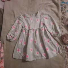 Green and pink heavy dress