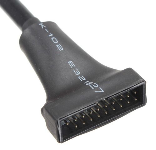 USB 2.0 9 Pin Motherboard Female to USB 3.0 20 Pin Male Cable Adapter