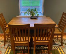 Solid Oak Table & Chairs
