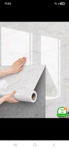 Bathroom Waterproof Sticker Wall paper Sticker Self-Adhesive Bathroom Wall Wall Covering  Marble Wallpaper