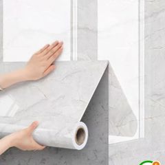 Bathroom Waterproof Sticker Wall paper Sticker Self-Adhesive Bathroom Wall Wall Covering  Marble Wallpaper
