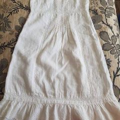 Next Broderie Anglaise Dress 100% Linen Age 11-12