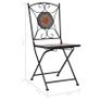 Mosaic Bistro Chairs 2 pcs Orange/Grey Image 10