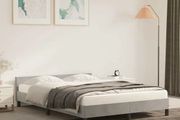 Bed Frame without Mattress Light Grey 180x200cm Super King Velvet