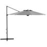 3 m Cantilever Umbrella, Tiltable, Rotating, Hand Crank, Wind Vent, Metal Pole, Dark Gray Image 6