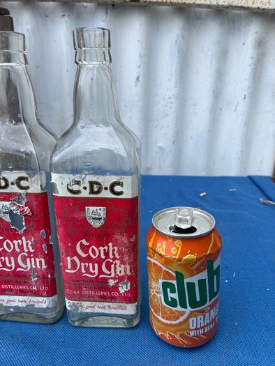 Old Cork Dry Gin crate and 9 bottles