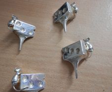 4 Vintage SILEA Silver Plate Cheese Board Markers 40 euro