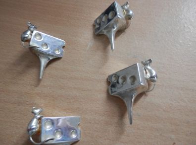 4 Vintage SILEA Silver Plate Cheese Board Markers 40 euro