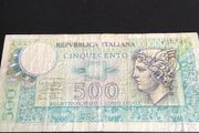 Rare Italy Banknote 500 Lire