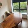 Solid Wood Dining table oval wooden Image 2