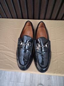 Gucci women horse bit loafers in patent leather